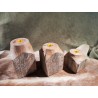 Reclaimed Oak Candle Holders Set 1