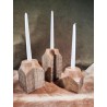 Reclaimed Oak Candle Holders Set 2