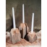 Reclaimed Oak Candle Holders Set 4