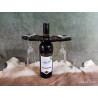 Resin and pine cone wine glass holder