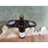 Resin and pine cone wine glass holder